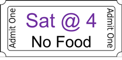 Saturday Release Party 4-5:30 No Food