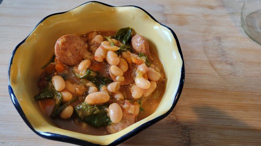 Elissa's Smoked Sausage & White Bean Soup